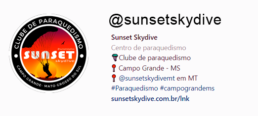 Sunset Skydive no instagram